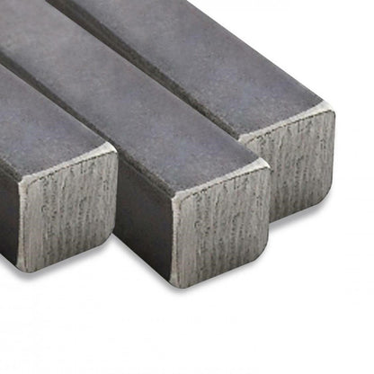Barra quadrata in ferro liscio pieno - 18x18 mm